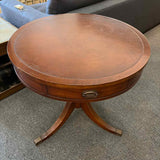 Vintage Round Pedestal Base End Table