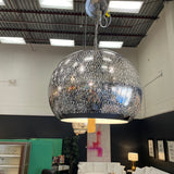 Lumens Pierced Metal Sphere Pendant