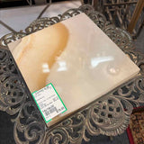 Metal Plant Stand with Marble Inlay