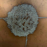 "Circle" Abstract Metal Panel with Verdigris Patina Finish