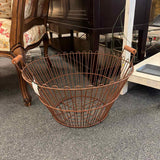 Round Metal Basket with Handles
