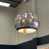 Lumens Pierced Metal Sphere Pendant