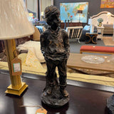 Faux Bronze Boy Figurine