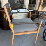 PAIR of Woven Back Outdoor Chairs