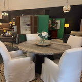 PAIR of Rowe Furniture "Finch" Slipcover Dining Arm Chairs