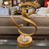 Chelsea House Swirl Gold Ribbon Lamp
