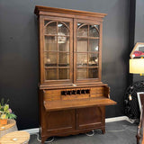 Hekman Secretary w/Bookcase Hutch