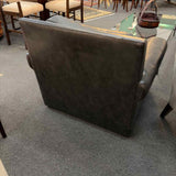 Leather Club Chair with Nail Head Trim