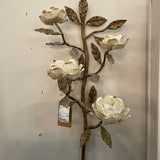 Metal Rose Sculpture Wall Decor