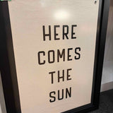 "Here Comes the Sun" Framed Canvas Banner Art