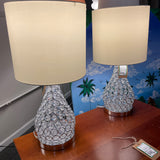 Chrome Metal & Jewels Table Lamp