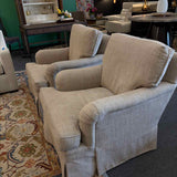 Hickory White" St. Charles" Skirted Club Chair with English Arm