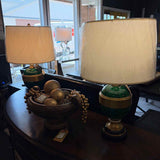 "NEW" Robert Abbey Green/Gold Metal Lamp