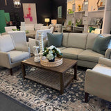 Metal & Woven Rattan Coffee Table