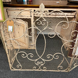 French Country Distressed Finish Fireplace Screen
