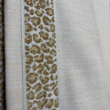PAIR of Pinch Pleat Lined Curtains with Animal Print Accent