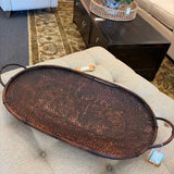 Oval Tin Tray with Two Handles