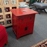 Red Accent Cabinet