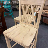PAIR of Cross Back Counter Height Stools