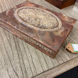 Vintage Large Incolay Marble Jewelry Box