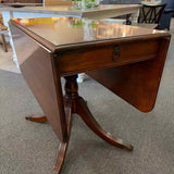 Vintage Drop Leaf Dining Pedestal Table