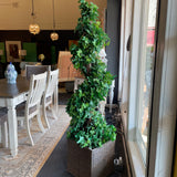 6 ft Faux English Ivy Sprial Topiary