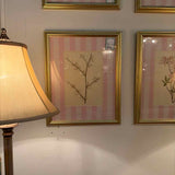Framed Pink Floral Art with Pink Mat