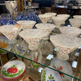 SET OF 6 Kingston Glass Studio "Speckle Dessert Cups"