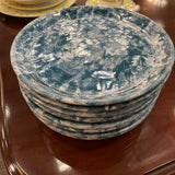 SET OF 8 Glazed Pottery Plates