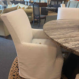 PAIR of Rowe Furniture "Finch" Slipcover Dining Arm Chairs