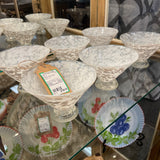 SET OF 6 Kingston Glass Studio "Speckle Dessert Cups"