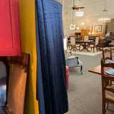 PAIR of Pottery Barn Navy Blue Crushed Velvet Curtains