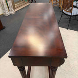 Two Drawer Mahogany Console