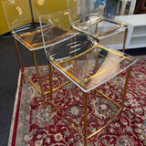 SET of 3 CB2 Acrylic Counter Stool