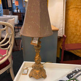 Gold Base Table Lamp with Gold Shade