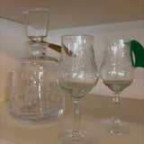Vintage Etched Spirit Decanter