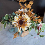 Custom Floral Sunflower in Wicker