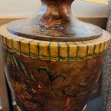Bronze & Gold Painted Urn with Lid