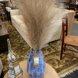 Blue & White Vase with Pampas