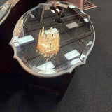 Allen + Roth Silver Scalloped Oval  Mirror