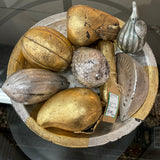 Gold & Silver Fruit Centerpiece Bowl