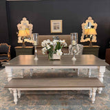 Custom Dining Table with Two Benches