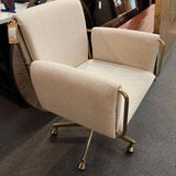 Crate & Barrel "Caterina" Natural Upholstered Desk Chair