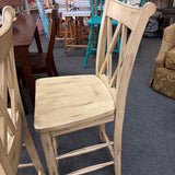 PAIR of Cross Back Counter Height Stools