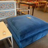 Blue Velvet Ottoman