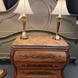 French Style Bombay Chest with Faux Marble Top