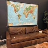 Vintage 3D Topographic Raised Relief Wall Map