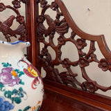 Chinese Style Carved Rosewod Corner Etagere