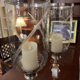 Silver & Glass Candle Hurricane
