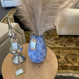 Blue & White Vase with Pampas